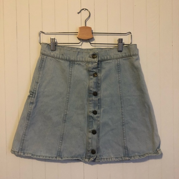 denim a line skirt star cut out - Picture 1 of 3